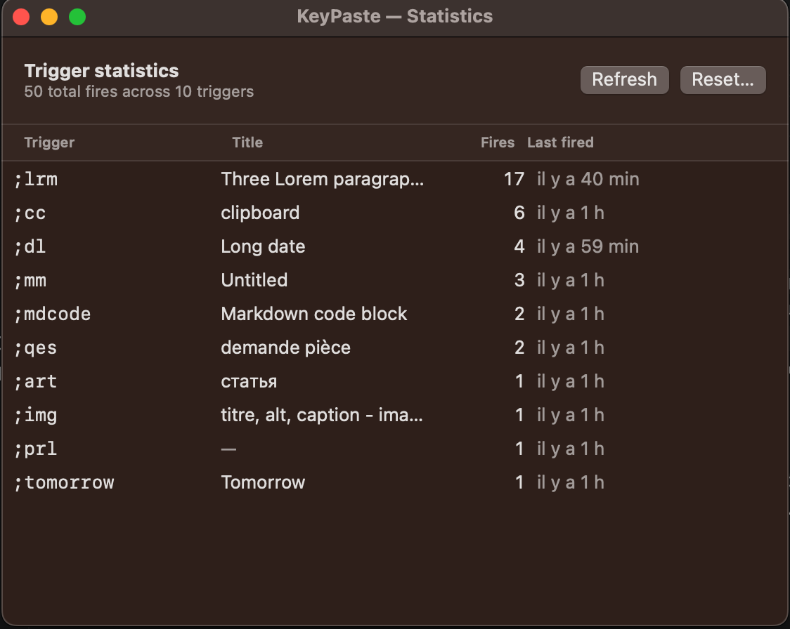 Fire statistics